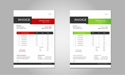 Elegant Invoice template vector design, Corporate Invoice Design Template