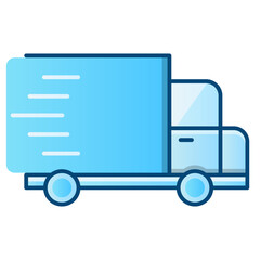 Delivery truck gradient icon