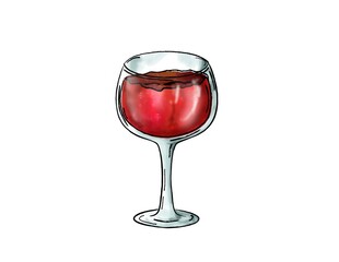 Wine Glass for christmas celebrate , newyears party