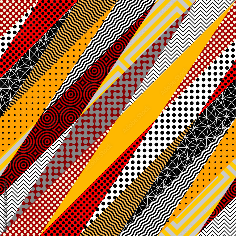 Poster Seamless vector pattern. Abstract square texture