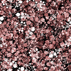 Seamless watercolor Christmas pattern with berries and spruce.. Pattern Christmas ornaments from the branches painted with watercolors. Branches of trees. Art pattern