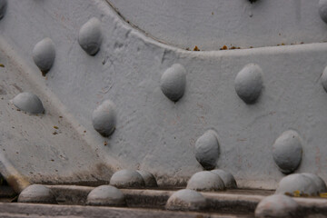 detail of riveted iron construction technique