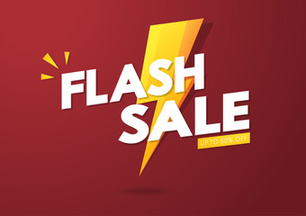 Flash sale banner design. Flash sale poster.