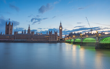 Fototapeta premium Westminster Bridge after sunset
