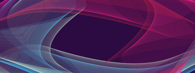 Fototapeta premium Abstract geomtrical vector background with colored gradient, creative overlapping circular shapes with different kinds of light, futuristic concept, paper cut shadow, digital poster for wallpaper art