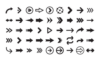 Arrow vector icon collection. Set of arrow elements for design.