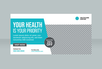 Medical health care banner template