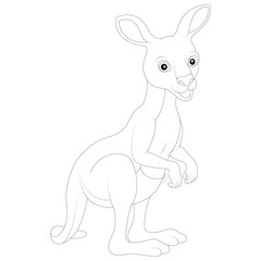Obraz premium funny kangaroo coloring page
