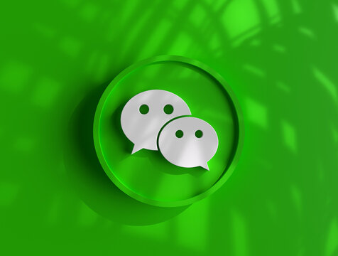 3d wechat logo background