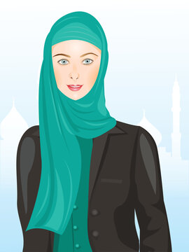 Muslim Girl Illustartion