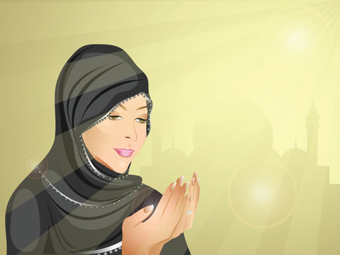 Muslim Girl Illustartion