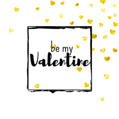 St Valentine Sale Texture. Romantic Border For Celebration. Grunge Frame. Golden Art Splatter. Wedding Sparkle For Couple. Gold Vintage Poster. Yellow St Valentine Sale Texture.