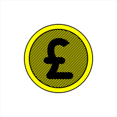 UK United Kingdom Pound currency icon. Money sign