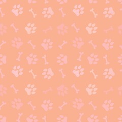  Animals seamless dogs footprints and bones pattern for clothes print and kids and fabrics and wrapping
