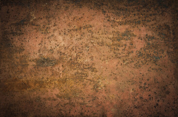 Photo of the texture of an old rusty red metal wall.corrosion of metal on the iron surface.Rusty background for text.