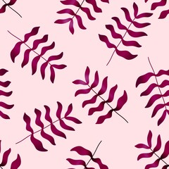 Summer seamless palms leaves pattern for clothes print and kids accessories and wrapping and fabrics and linens