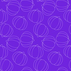 Autumn cartoon line art seamless pumpkins pattern for clothes print and wrapping and notebooks and kids