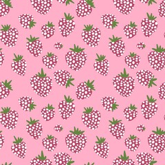 Spring and summer fruit seamless strawberry cartoon pattern for kids clothes print and wrapping and fabrics