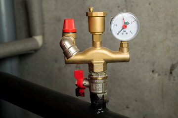solid fuel boiler pipe fragments metal and plastic pump controller pressure gauge door lock iron...