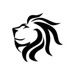 lion head icon symbol logo design template