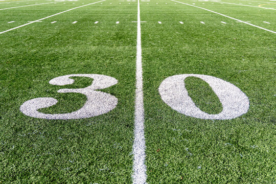 American Football Field - Thirty (30) yard line  