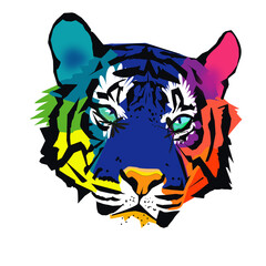 tiger head silhouette