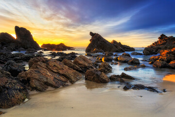 Sea Forster Sand Rocks light