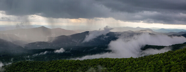 Thunderstorms Over the Blue Ridge Mountains in North Carolina