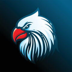Eagle mascot logo design vector and illustration