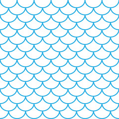 Mermaid scales seamless vector pattern