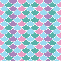 Mermaid scales seamless vector pattern © primus44