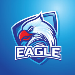Eagle head mascot logo design vector for sport or gaming