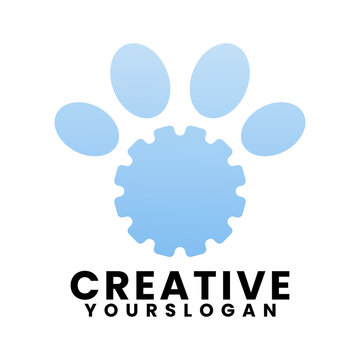 Logo pet gear gradient colorful style