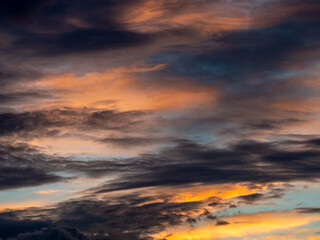 Wolkenhimmel am Abend