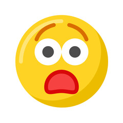 shock face emoticon