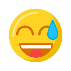 sad emoticon with a smile