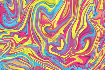 Abstract liquid rubber texture colorful and trendy modern pop illustration as decoration and wallpaper