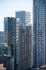 Fototapeta na wymiar Beautiful condominium towers in downtown Vancouver.