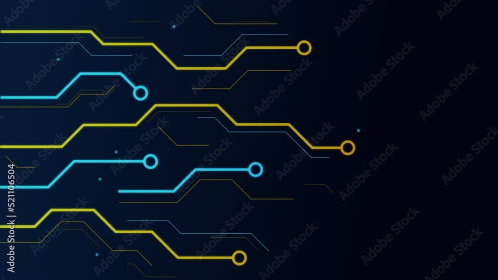 Poster Abstract connect lines and dots.Technology graphic Network background.