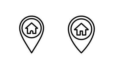 Address icon vector. home location sign and symbol. pinpoint