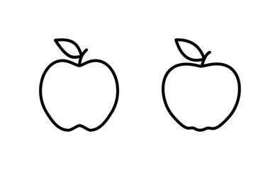 Apple icon vector. Apple sign and symbols for web design.
