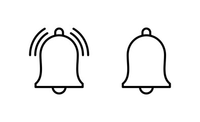 Bell icon vector. Notification sign and symbol for web site design