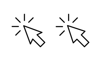 Click icon vector. pointer arrow sign and symbol. cursor icon