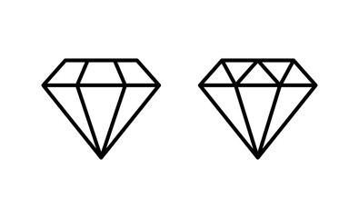 Diamond icon vector. diamond gems sign and symbol