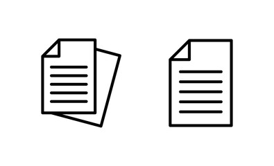 Document icon vector. Paper sign and symbol. File Icon