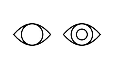 Eye icon vector. Eye sign and symbol. Look and Vision icon.