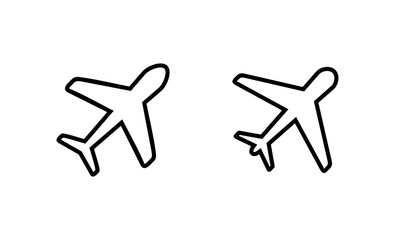 Plane icon vector. Airplane sign and symbol. Flight transport symbol. Travel sign. aeroplane