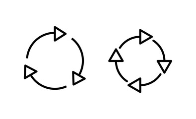 Recycle icon vector. Recycling sign and symbol.