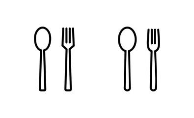 spoon and fork icon vector. spoon, fork and knife icon vector. restaurant sign and symbol