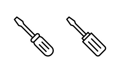 Screwdriver icon vector.tools sign and symbol